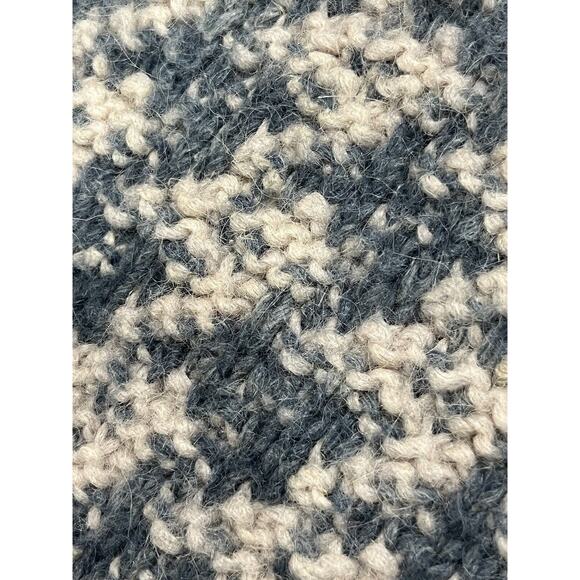 Stella McCartney Womens Crochet Hooded Thick Warm Sweater Blue White Size 38/XS‎ - Picture 5 of 14